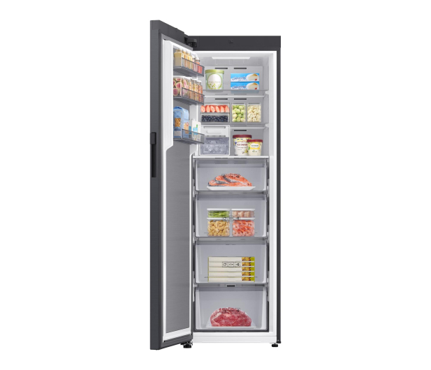 Zamrażarka Samsung RZ80H32HDFEO Twin No Frost 185,8cm 36dB Grafitowa Auto Open 14,8kg/24h Kostkarka AI 323L - 1529114 - zdjęcie 6